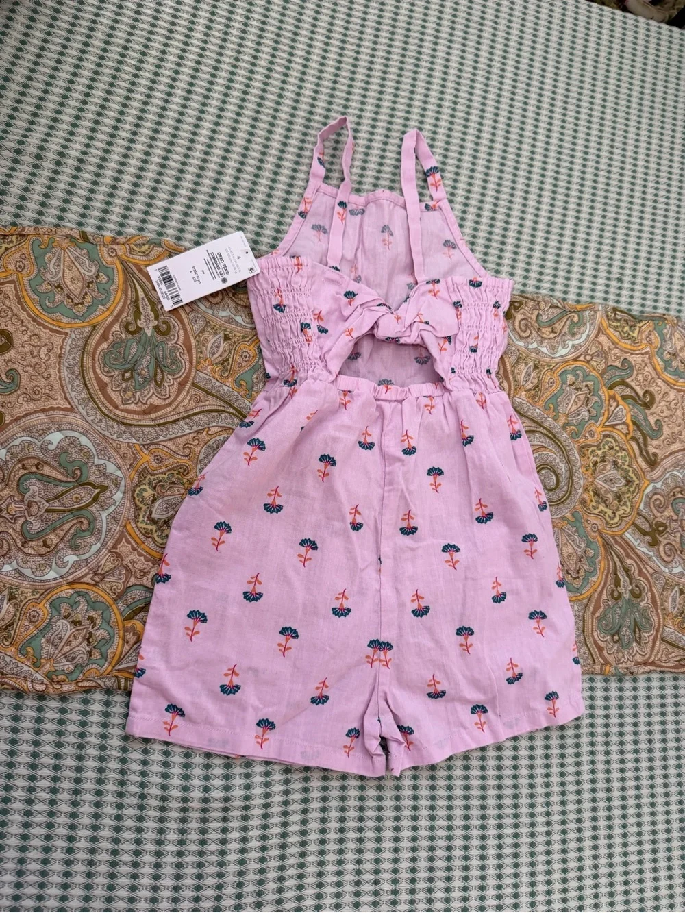 New Carter’s Toddler Girl Romper 4T Boho Pink Floral New with tags